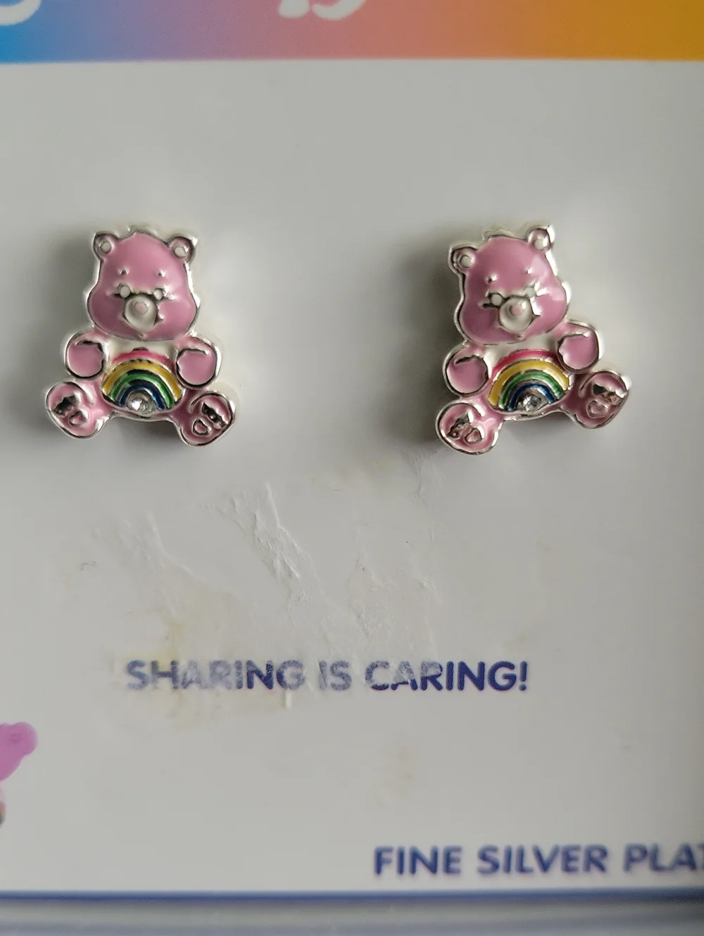 Care Bears Cheer Bear Crystal Stud Earrings